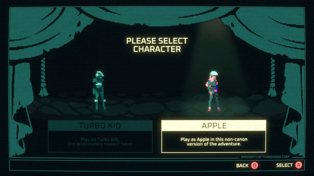 Turbo Kid Character Selection