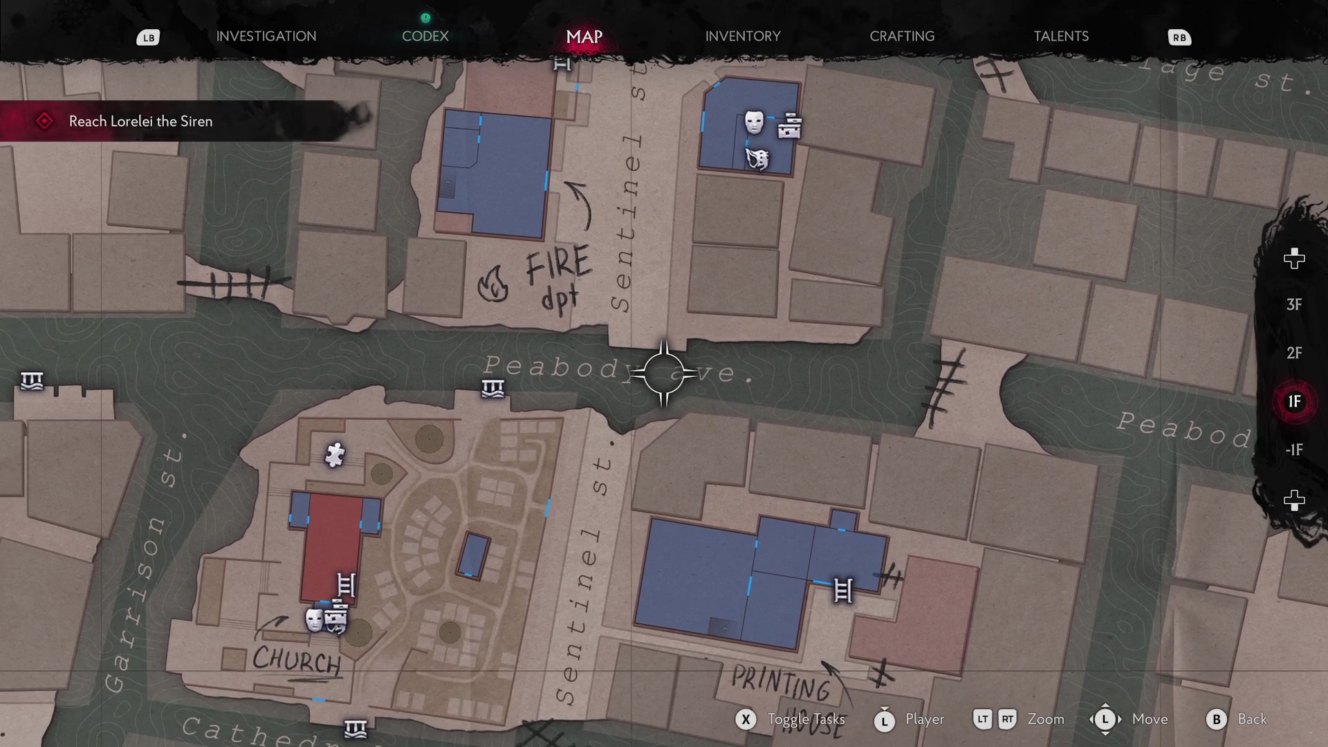 The Sinking City 2 Arkham Map